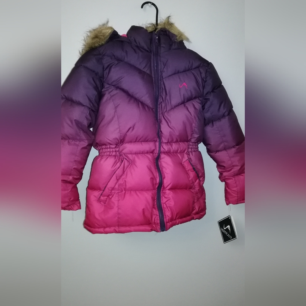 Stylish Kids Puffer Jacket in Purple and Pink